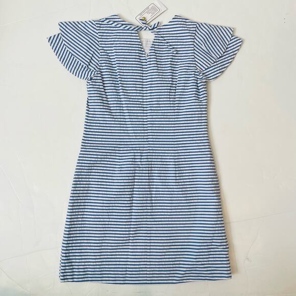 NWT Florence Eiseman Size 12 Seersucker Flutter Sleeve Dress - Picture 4 of 6